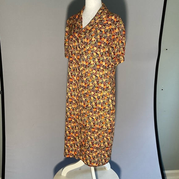 Vintage Bob Mackie Studio Silk Abstract Print Dress Size 12 - Picture 16 of 16